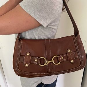 Coach Leather Ergo Belt Flap Hobo Shoulder Bag